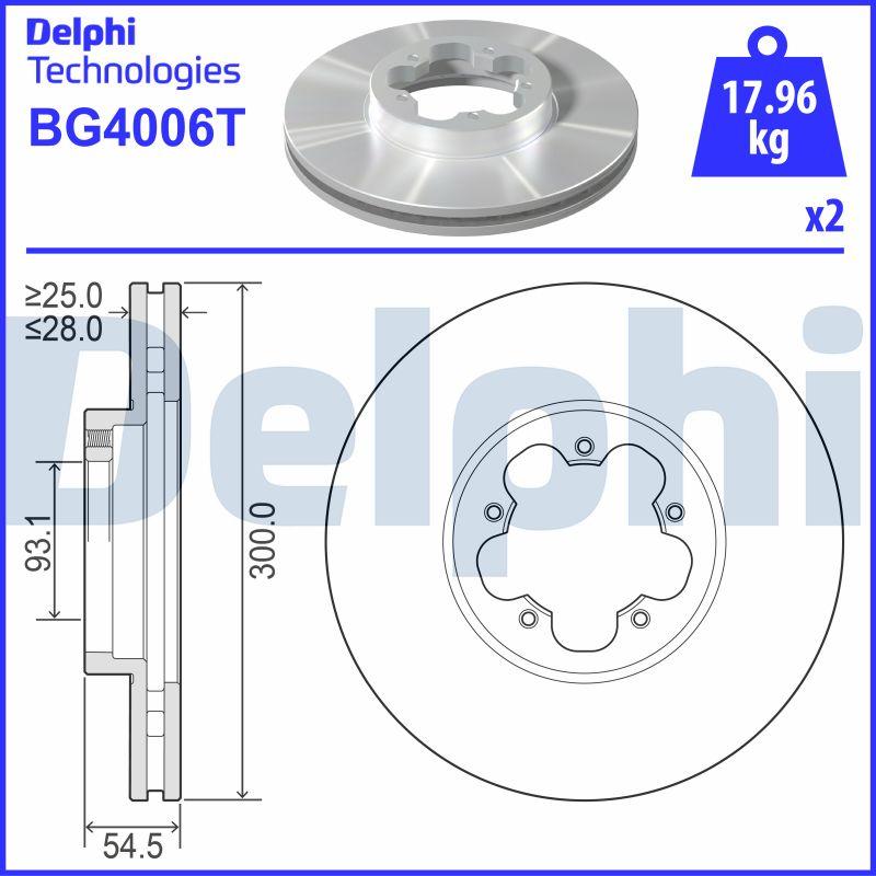 Delphi BG4006T - Kočioni disk www.molydon.hr