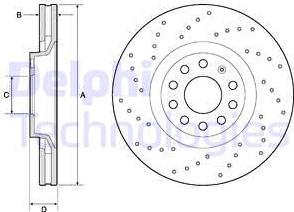 Delphi BG4086 - Kočioni disk www.molydon.hr