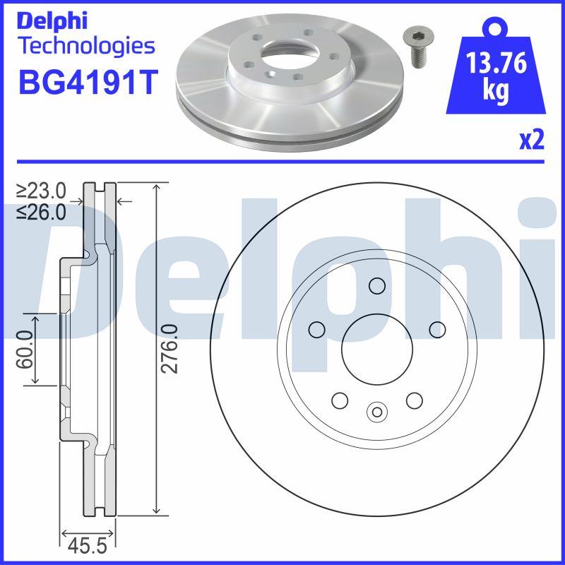 Delphi BG4191T - Kočioni disk www.molydon.hr