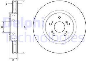 Delphi BG4808C - Kočioni disk www.molydon.hr