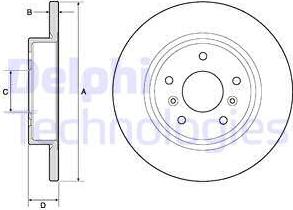 Delphi BG4807C - Kočioni disk www.molydon.hr