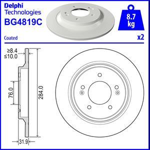 Delphi BG4819C - Kočioni disk www.molydon.hr