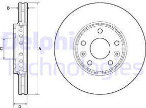 Delphi BG4815C - Kočioni disk www.molydon.hr