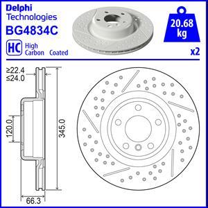 Delphi BG4834C - Kočioni disk www.molydon.hr