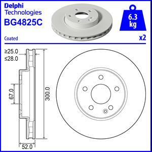 Delphi BG4825C - Kočioni disk www.molydon.hr