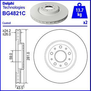 Delphi BG4821C - Kočioni disk www.molydon.hr