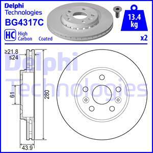 Delphi BG4317C - Kočioni disk www.molydon.hr