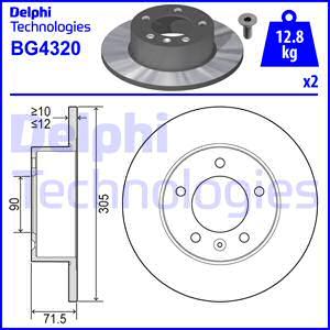 Delphi BG4320 - Kočioni disk www.molydon.hr