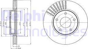 Delphi BG4282C-18B1 - Kočioni disk www.molydon.hr