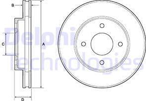 Delphi BG4742C-18B1 - Kočioni disk www.molydon.hr