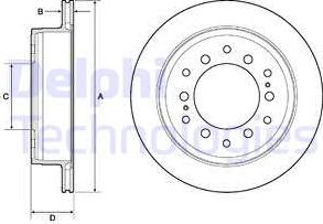 Delphi BG4747C - Kočioni disk www.molydon.hr