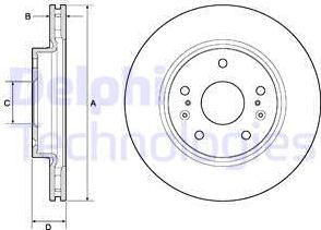 Delphi BG4764C - Kočioni disk www.molydon.hr