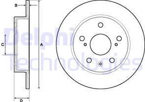 Delphi BG4709C - Kočioni disk www.molydon.hr