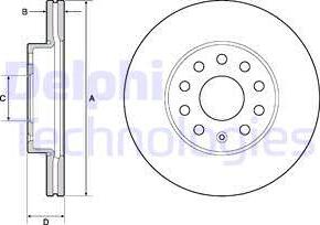 Delphi BG4701C - Kočioni disk www.molydon.hr