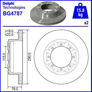 Delphi BG4787 - Kočioni disk www.molydon.hr