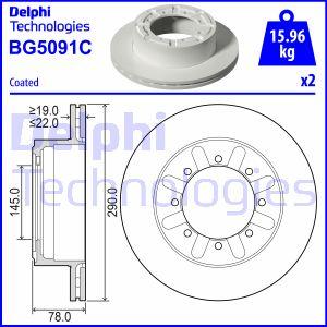 Delphi BG5091C - Kočioni disk www.molydon.hr