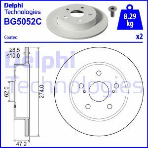 Delphi BG5052C - Kočioni disk www.molydon.hr