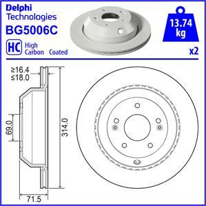 Delphi BG5006C - Kočioni disk www.molydon.hr