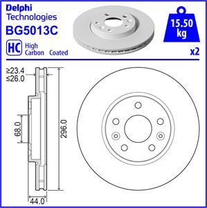 Delphi BG5013C - Kočioni disk www.molydon.hr