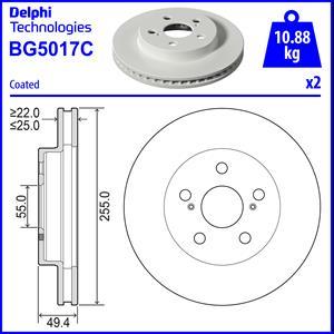 Delphi BG5017C - Kočioni disk www.molydon.hr