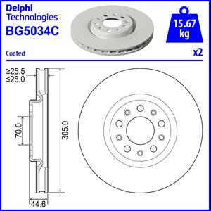 Delphi BG5034C - Kočioni disk www.molydon.hr