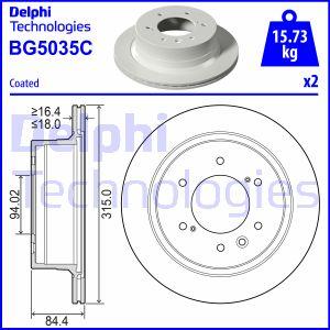 Delphi BG5035C - Kočioni disk www.molydon.hr