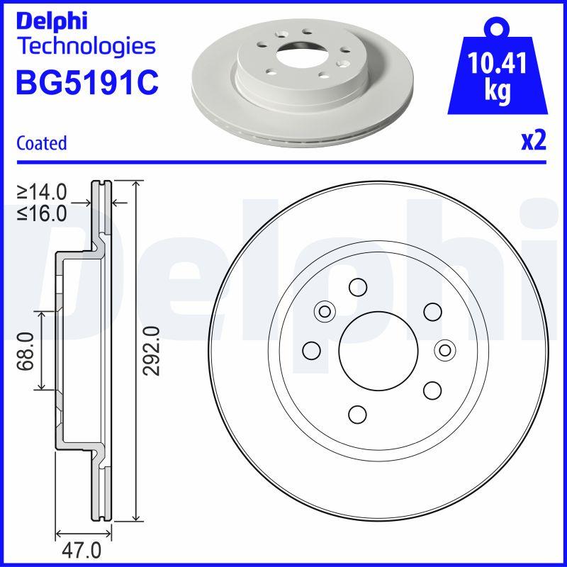 Delphi BG5191C - Kočioni disk www.molydon.hr