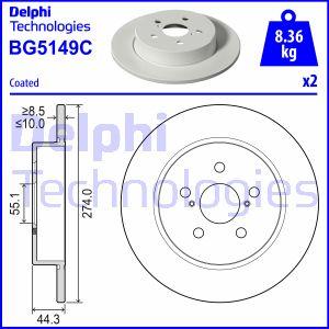 Delphi BG5149C - Kočioni disk www.molydon.hr