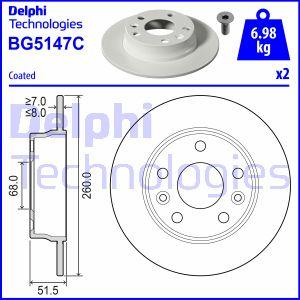 Delphi BG5147C - Kočioni disk www.molydon.hr