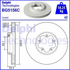 Delphi BG5156C - Kočioni disk www.molydon.hr