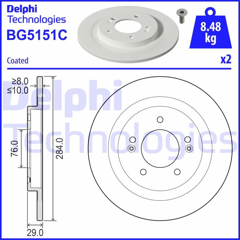 Delphi BG5151C - Kočioni disk www.molydon.hr