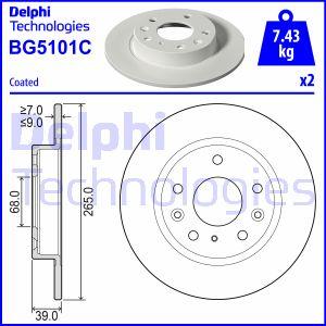 Delphi BG5101C - Kočioni disk www.molydon.hr