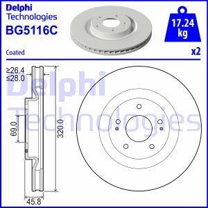 Delphi BG5116C - Kočioni disk www.molydon.hr