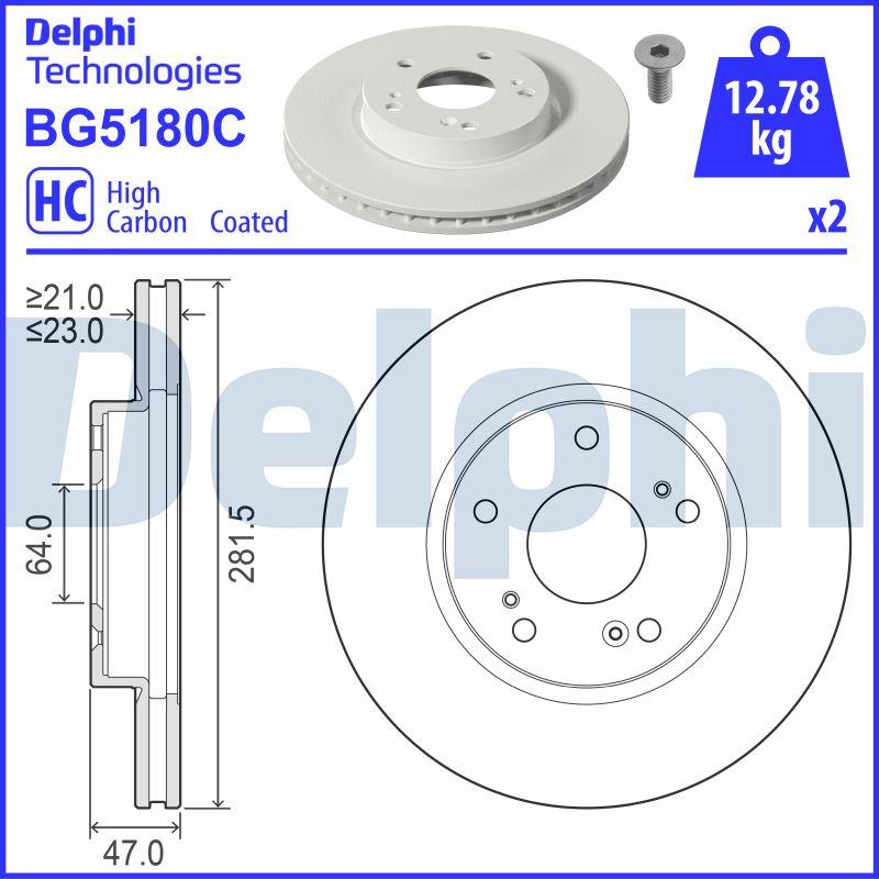 Delphi BG5180C - Kočioni disk www.molydon.hr