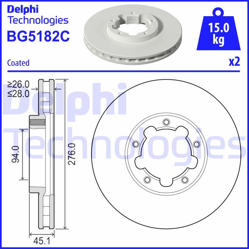 Delphi BG5182C - Kočioni disk www.molydon.hr