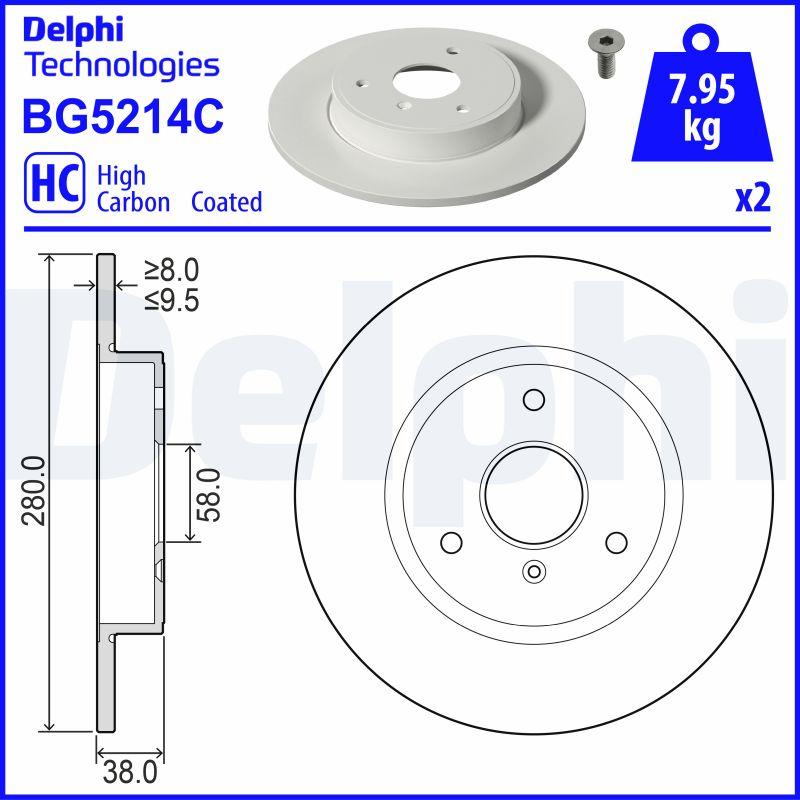 Delphi BG5214C - Kočioni disk www.molydon.hr