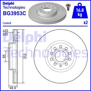 Delphi BG3953C-18B1 - Kočioni disk www.molydon.hr