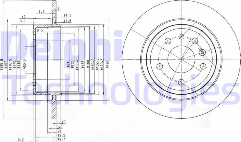 Delphi BG3908C - Kočioni disk www.molydon.hr