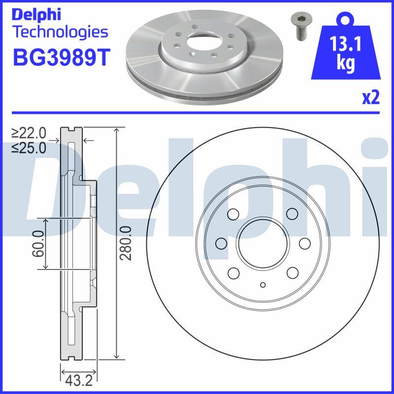 Delphi BG3989T - Kočioni disk www.molydon.hr