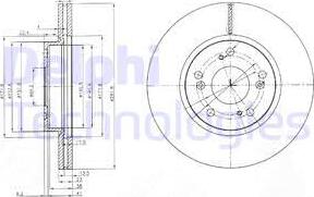 Delphi BG3980 - Kočioni disk www.molydon.hr