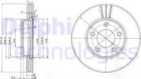 Delphi BG3927 - Kočioni disk www.molydon.hr