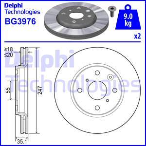 Delphi BG3976 - Kočioni disk www.molydon.hr