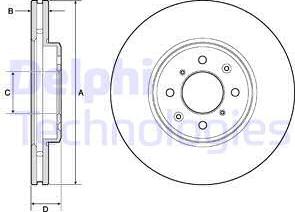 Delphi BG3970 - Kočioni disk www.molydon.hr