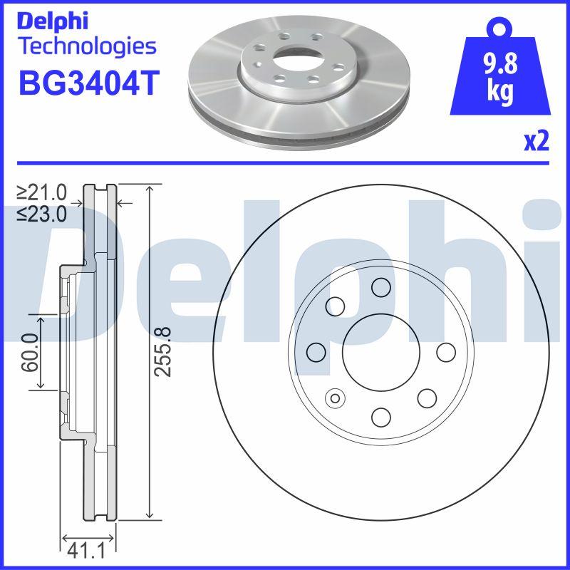 Delphi BG3404T - Kočioni disk www.molydon.hr