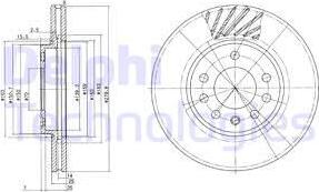 Delphi BG3405C - Kočioni disk www.molydon.hr