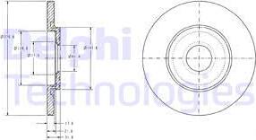 Delphi BG3421C - Kočioni disk www.molydon.hr