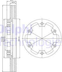 Delphi BG3422 - Kočioni disk www.molydon.hr