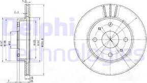 Delphi BG3555 - Kočioni disk www.molydon.hr