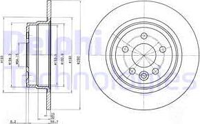 Delphi BG3550 - Kočioni disk www.molydon.hr