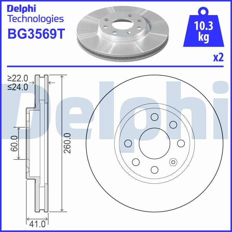 Delphi BG3569T - Kočioni disk www.molydon.hr